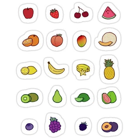 Sliced Fruit Sticker By Hayleycross Bottle Stickers Stickers Cute