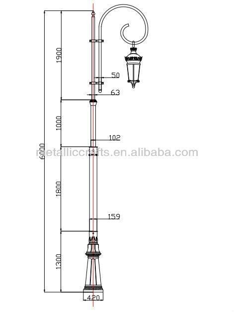 Cast Iron Led Street Lighting Road Lamp Poles Modern Outdoor Lamp