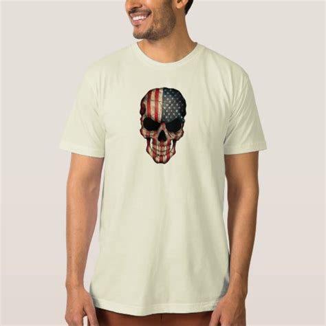 American Flag Skull T Shirt Zazzle
