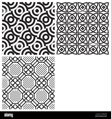 Seamless Patterns Set Vector Stock Vector Image And Art Alamy