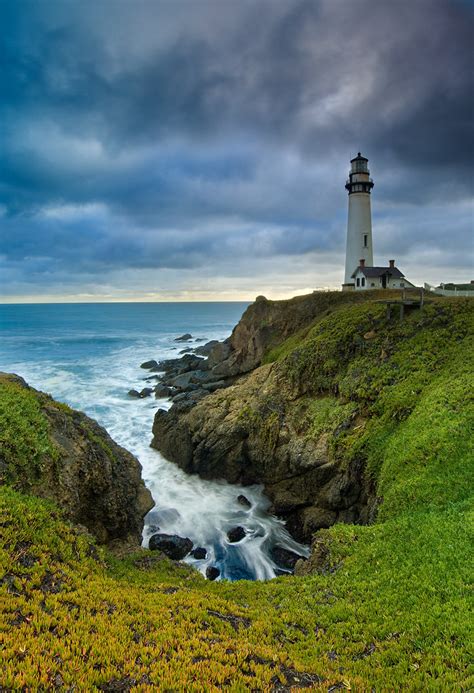 Insets for bay area, lake tahoe & lake havasu (including arizona). Pigeon Point Lighthouse on a Stormy Evening - San Mateo Co ...