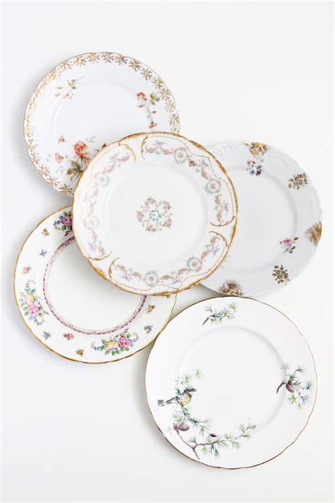 Vintage China Plates Floral