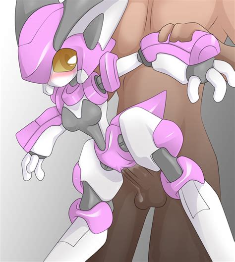 Rule 34 Blush Cum Female Flat Chest From Behind Machine Male Medabots