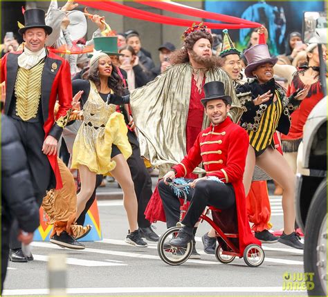 hugh jackman zac efron and zendaya bring the greatest showman to the streets of nyc photo