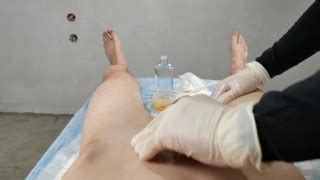 Handjob After Brazilian Waxing Dick Wax Depilation Masturbate