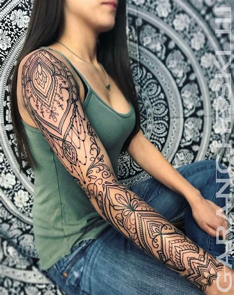Henna Sleeve Tattoo See More Ideas