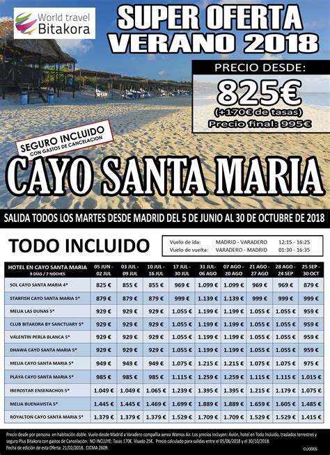 Ampliar Oferta Varadero Cuba Event Ticket Cayo Santa Maria Viajes