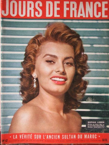 Sophia Loren Jours De France Magazine 27 August 1955 Cover Photo France