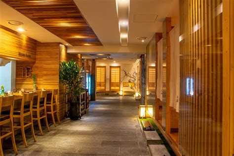Gambar Jepang Restoran Dalam Bangunan Penerangan Lobi Desain