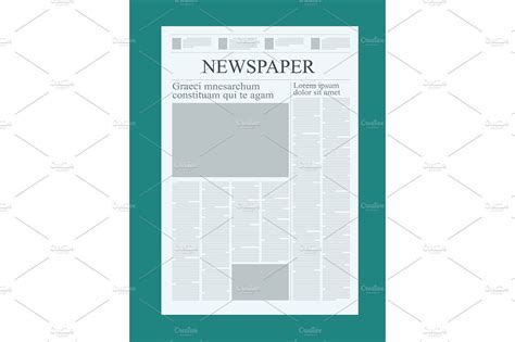 Graphical Design Newspaper Template Highlighting Figures And