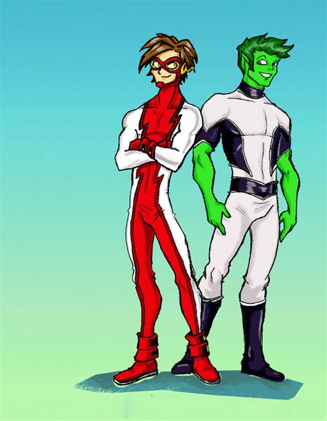 Impulse And Beast Boy By Deerane On Deviantart