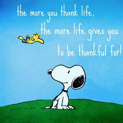 The More You Thank L Love Positive Words Snoopy Quotes Snoopy