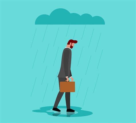Premium Vector Unhappy Depressed Loneliness Sad Man In Stress With