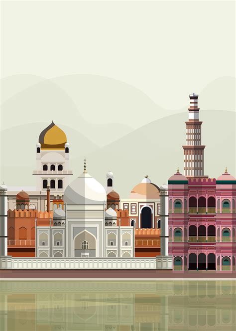 Illustration Of Indian Landmarks Download Free Vectors Clipart
