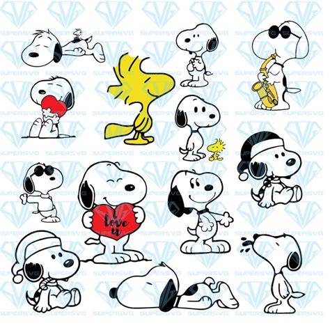 Snoopy And Woodstock Bundle Svg Files For Silhouette Files For Cricut