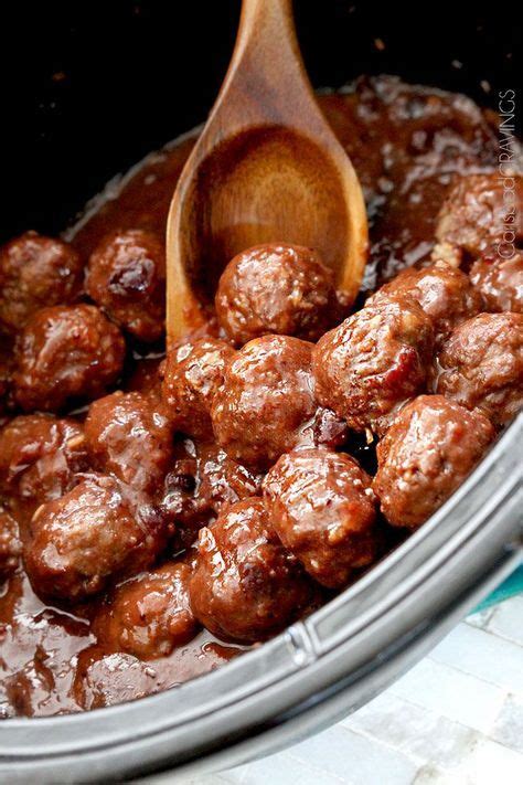 Sweet And Spicy Cranberry Meatballs Slow Cooker Easy Slow Cooker