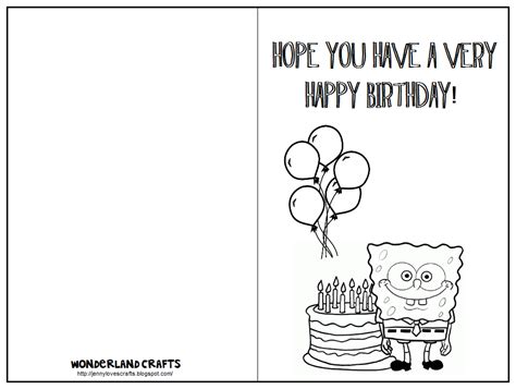 Printable Half Fold Birthday Cards Free Printable Worksheet