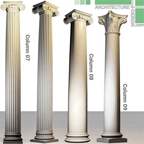 3d Models Of Classical Columns For 3ds Max Architecture For Design