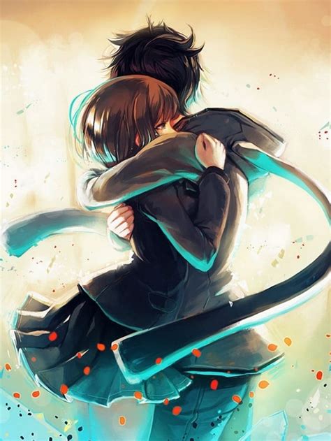 Anime Couple Sad Hug Friends Hugging Hd Phone Wallpaper Pxfuel