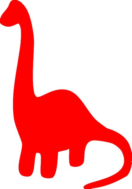 Dinosaur Red Silhouette · Free Vector Graphic On Pixabay