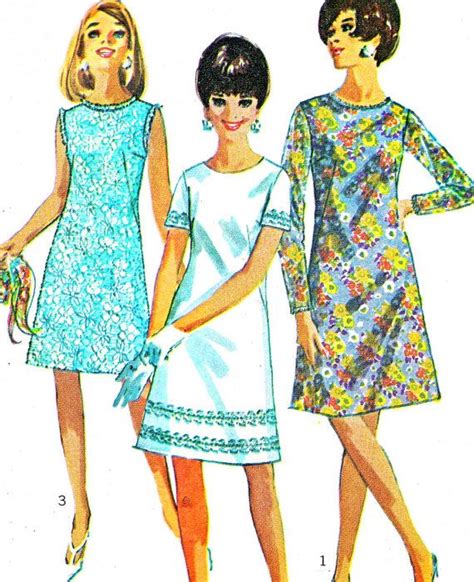 1960s dress pattern simplicity 7105 mod a line dress day etsy simplicity patterns dresses