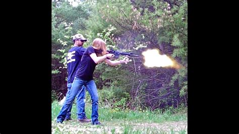 Lil Red Danger And Gun Girl Morgan Shoot Full Auto Ar 15 Valkyrie