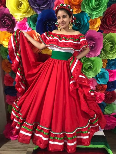 Mexican Dress With Top Handmade Skirt Style Womans Mexican Etsy Traditional Mexican Dress