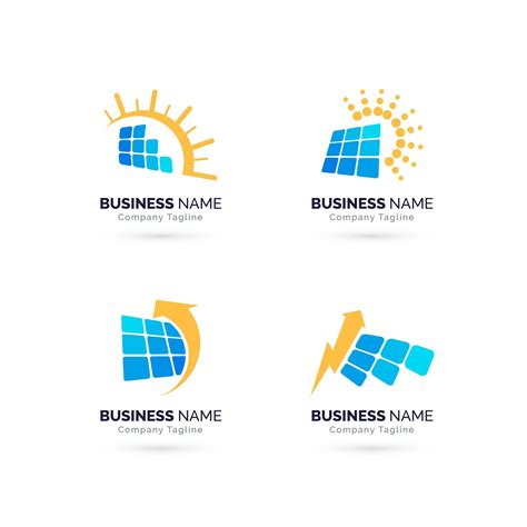 Solar Logo Set 695722 Vector Art At Vecteezy