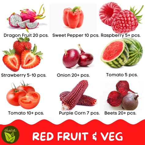 Red Fruits And Vegetables Binhi Pantanim Seeds For Planting Outdoor