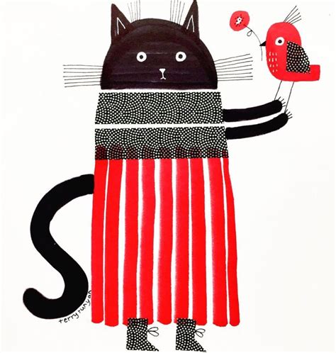 Pin By Marti Stuart On Art Kool Cats Cat Art Illustration Cats