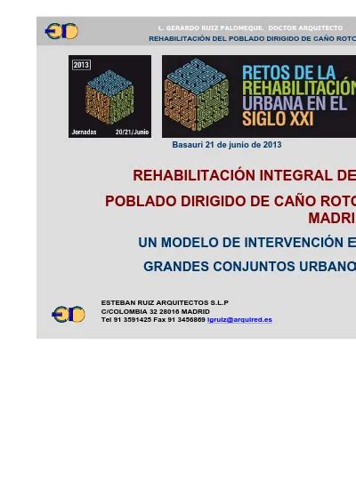 RehabilitaciÓn Integral Del Poblado Dirigido De CaÑo Roto Madrid