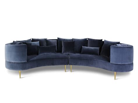 Curved Velvet Sofa Margret By Ottiu