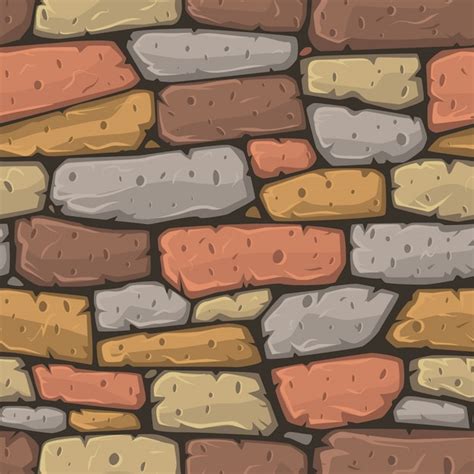 Free Vector Colorful Texture Of Cartoon Style Stones