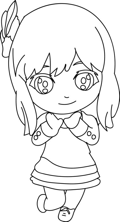Cute Anime Girl Coloring Page Anime Girl