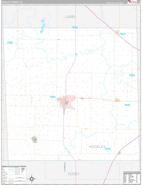Hockley County Tx Wall Map Premium Style By Marketmaps Mapsales