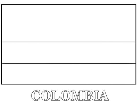 Flag Of Colombia Färbung Seite Kostenlose Druckbare Malvorlagen Für