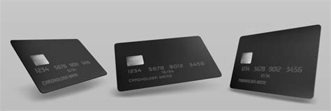 vector black credit card mockup isolated blank template  chip  grey