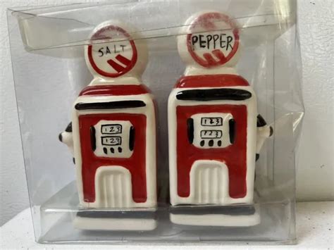 vintage retro collection american atelier gas pump salt and pepper shakers nib 14 50 picclick