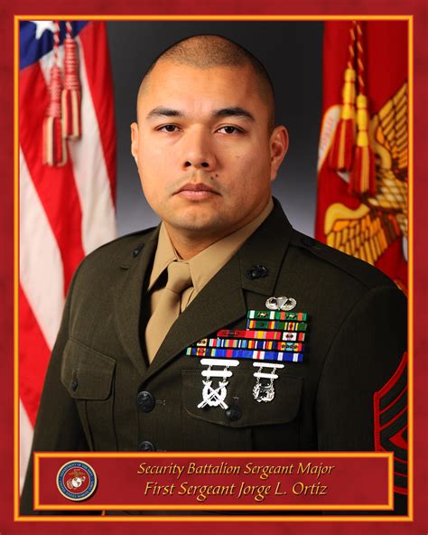First Sergeant Jorge L Ortiz Marine Corps Base Quantico Biography