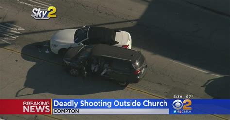 1 Dead 2 Wounded Following Shooting Outside Compton Funeral Cbs Los
