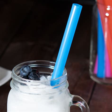 Alink 100 Extra Large Plastic Bubble Tea Smoothie Milkshake Straws 12