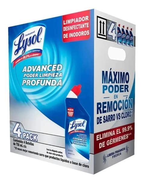 Lysol Advanced Limpiador Para Inodoros 4pack De 750ml Cu