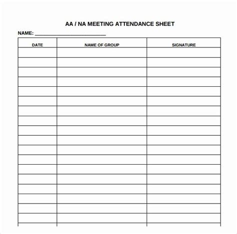 aa meetings sign  sheet dannybarrantes template