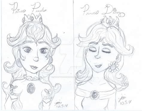 Peach And Daisy Practice By Outofthosewoods On Deviantart