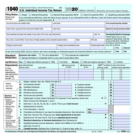 Filing this form accurately and in a timely manner. IRS Releases Form 1040 For 2020 (Spoiler Alert: Still Not ...