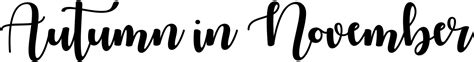 Autumn In November Font Fun Script Font