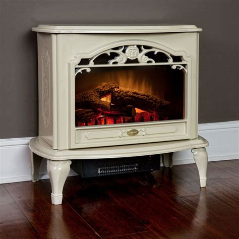 Models are available in steel or cast iron, with some higher end brands combining both. Dimplex Celeste Cream Electric Fireplace Stove with Remote ...
