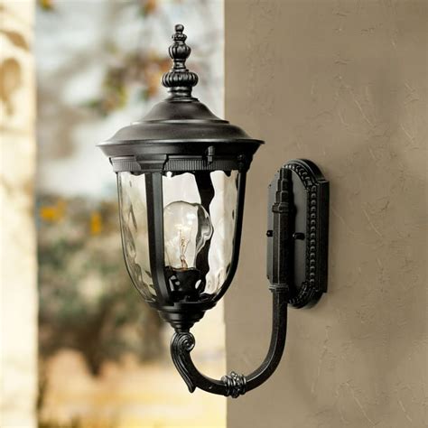 John Timberland Traditional Outdoor Wall Light Fixture Texturized Black