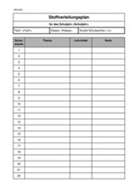 Blanko tabellen zum ausdruckenm : 4teachers - Stoffverteilungsplan-Vorlage blanko (mit Schulwochen-Spalte)