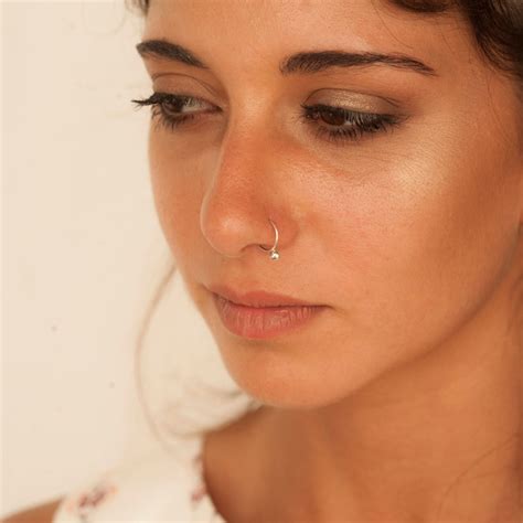 Unique Nose Ring Gold Nose Ring Silver Nose Hoop Nose Etsy Israel
